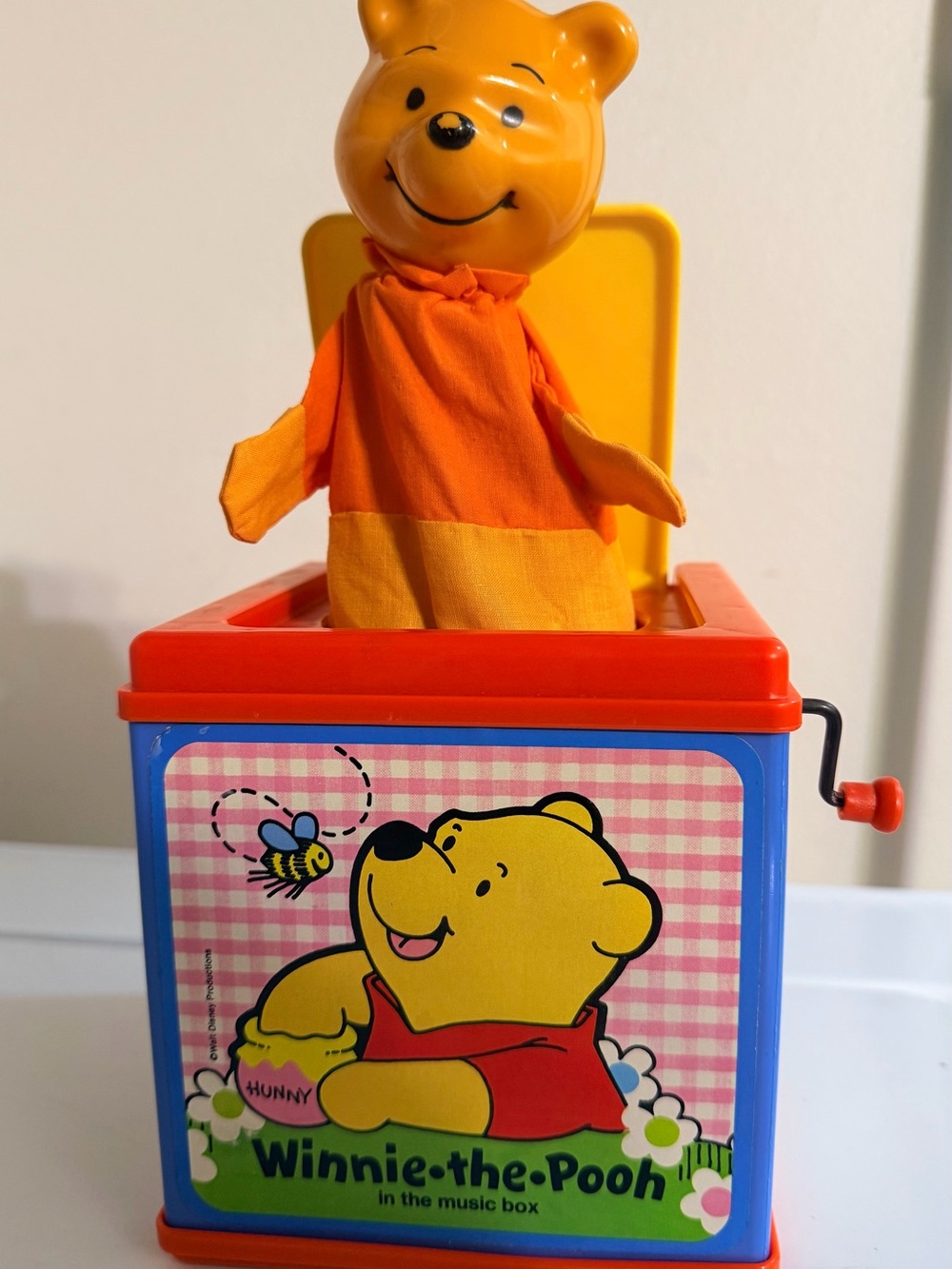 Vintage Winnie the Pooh Jack-in-the-Box Toy 1976